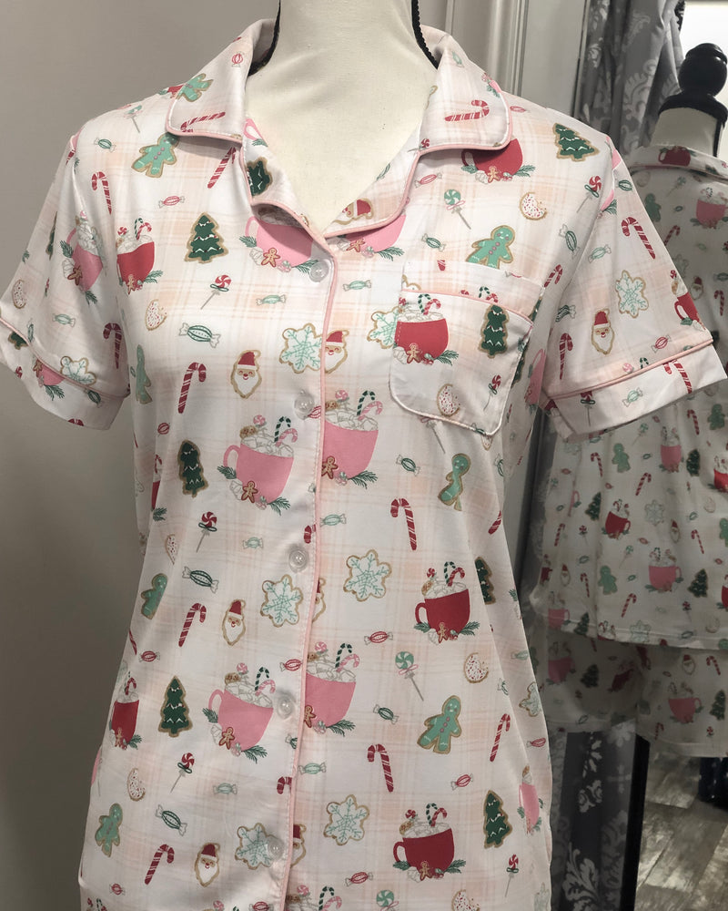 Baking Spirits Bright Button Up Sleep Shirt