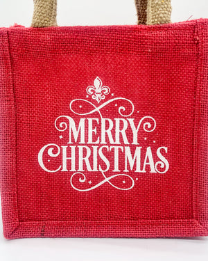 Merry Christmas Fleur - Petite Gift Tote