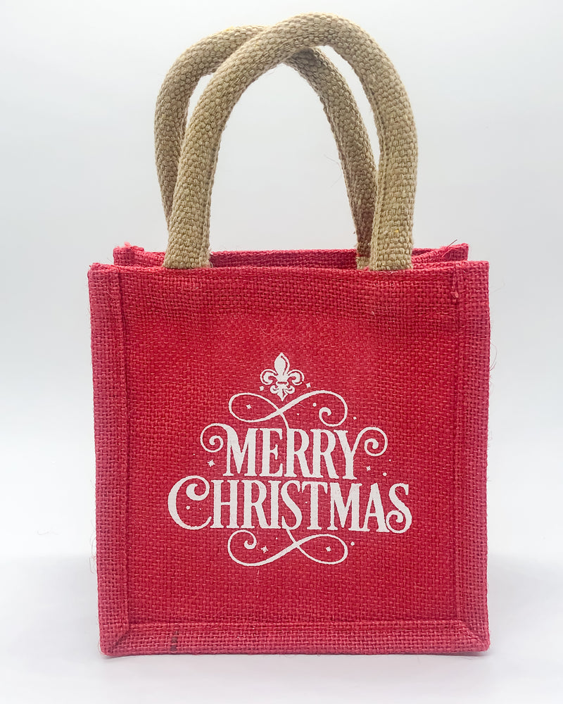 Merry Christmas Fleur - Petite Gift Tote