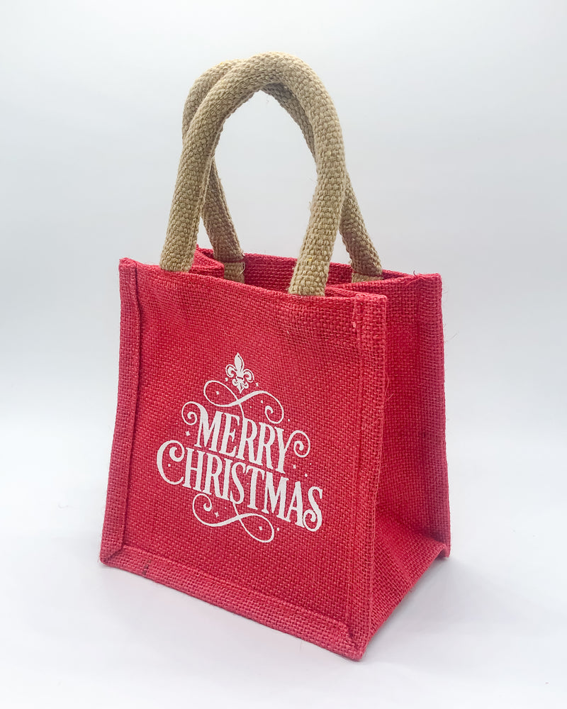 Merry Christmas Fleur - Petite Gift Tote