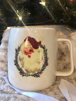 Santa Wreath - Ceramic Mug